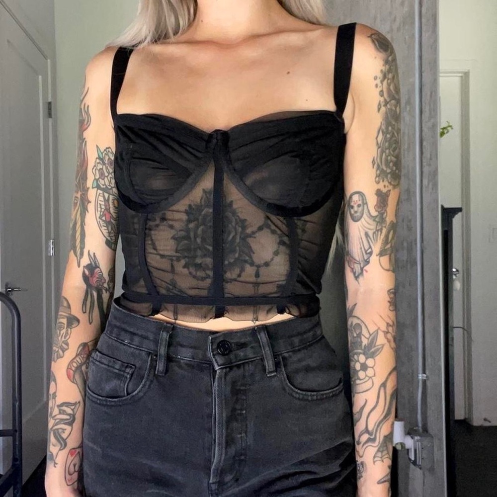 Danielle Guizio zita mesh corset